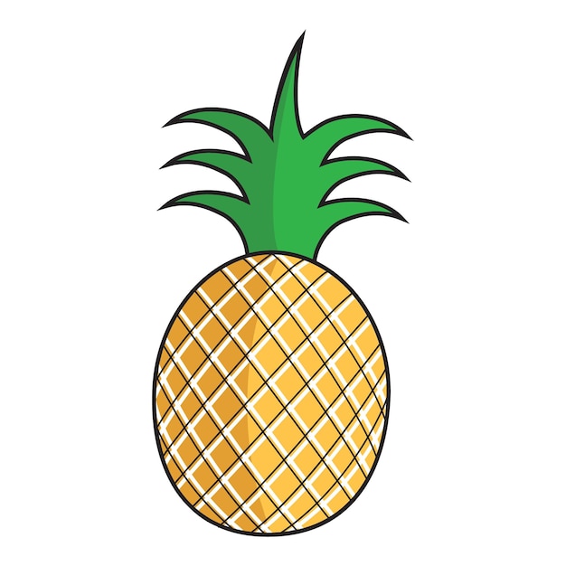 Vector Pineapple Cheerful Pineapple illustration design