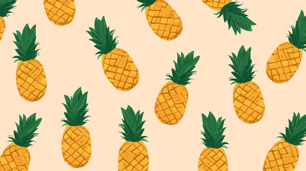 vector pineapple fruit and floral pattern design pineapple pattern