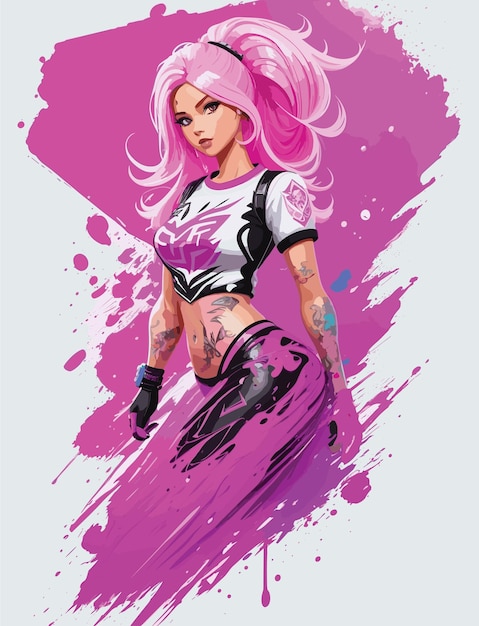 Vector pink barbie TShirt Art TShirt Design