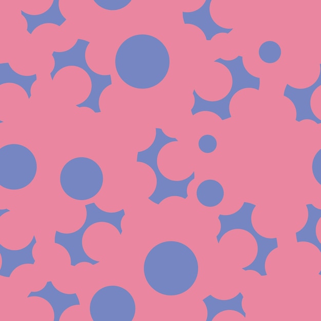 Vector pink and blue abstract seamless pattern