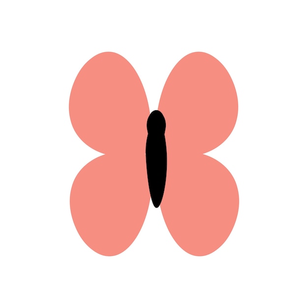 Premium Vector | Vector pink butterfly flat style