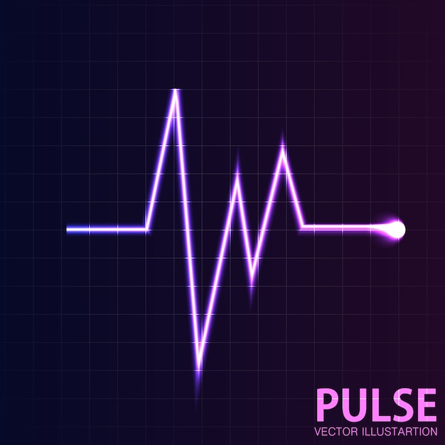 Vector pink glowing  pulse background