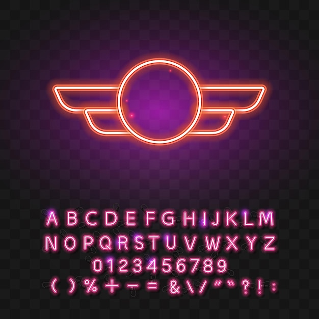 Vector vector of pink neon banner