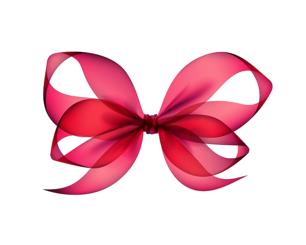 Vector Pink Transparent Bow