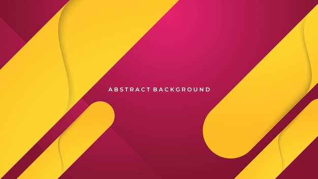 Vector pink and yellow modern wave shape background