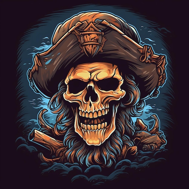 Vettore illustrazione di vector pirate