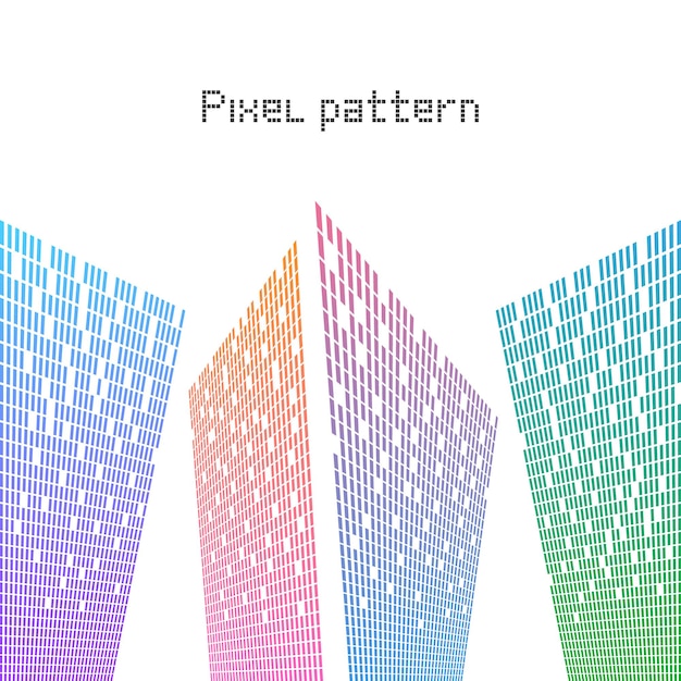 Vector pixel pattern background gradient color