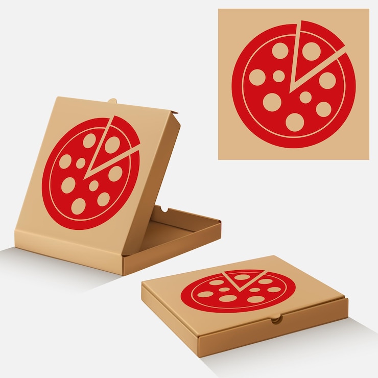 Vector vector pizza doos4