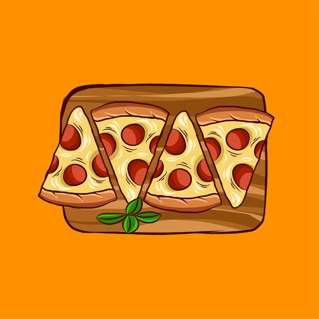 Vettore illustrazione vettoriale della pizza