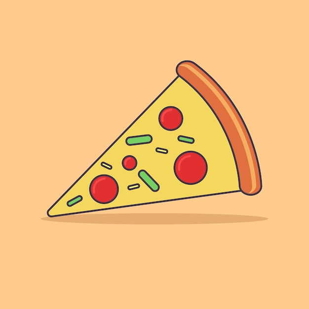 Vector pizza slice