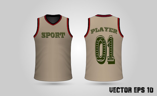 vector plain basketball uniform tshirt