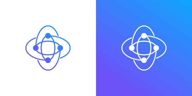 vector planeet logo satelliet ontwerpsjabloon kosmos beste concept web pictogram app wetenschap
