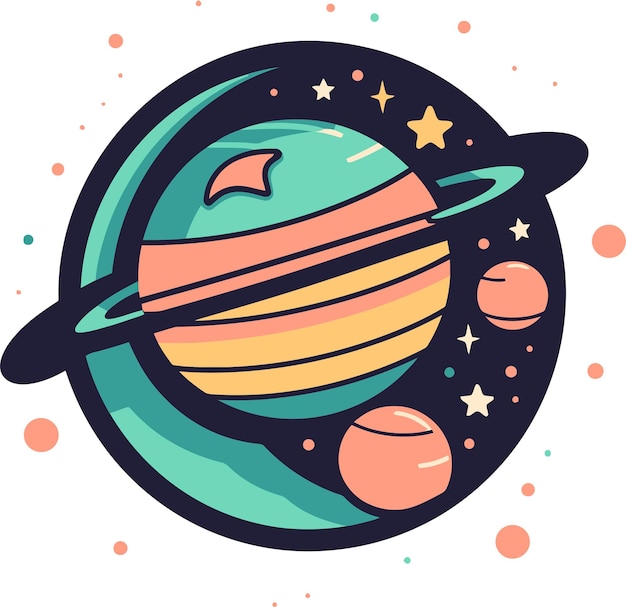 Vector vector of planet logo mascot