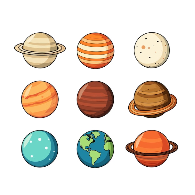 Vector planets in the galaxy