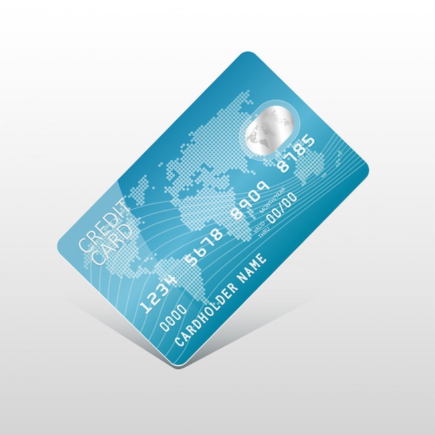 Vector plastic credit card