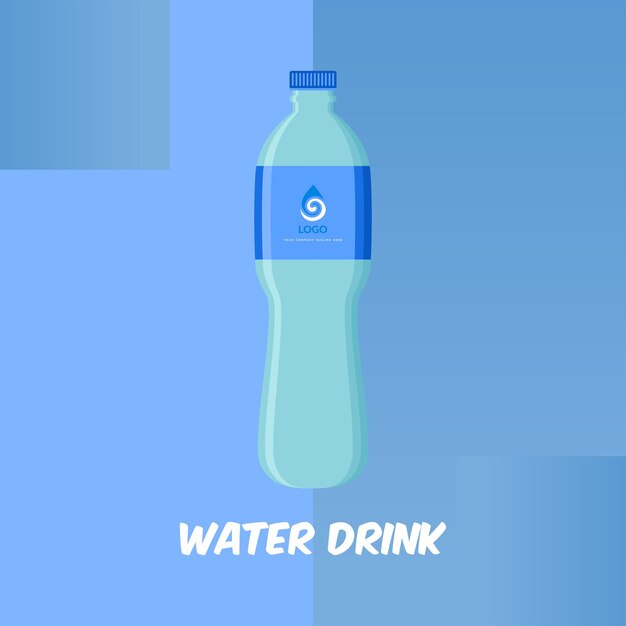 Vector plastic drinking water bottle