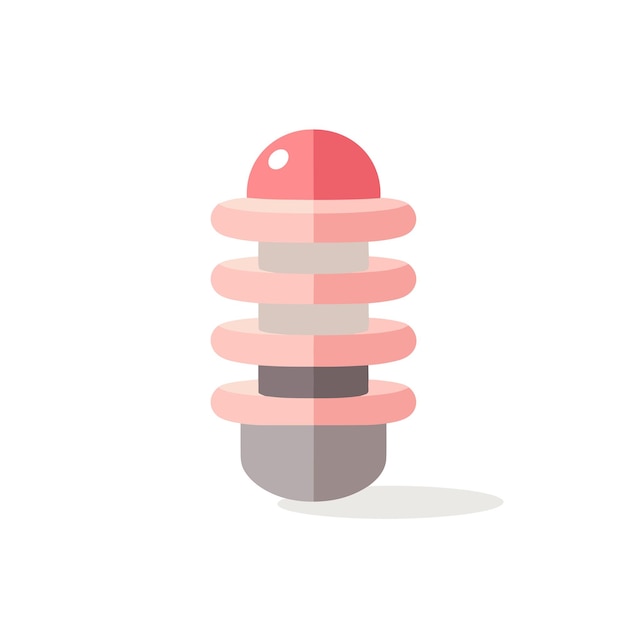Vector plat icoon een roze en grijze object illustratie