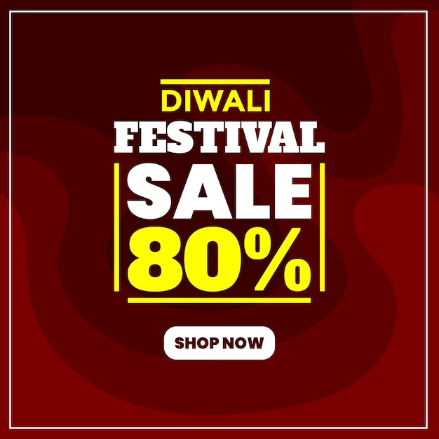 Vector plat ontwerp Diwali Festival Sale concept sjabloon achtergrond