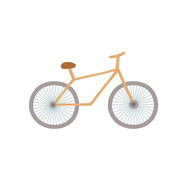 Vector platte cartoon fiets geïsoleerd op lege achtergrond-gezonde levensstijl, sportactiviteiten concept, website banner advertentie ontwerp