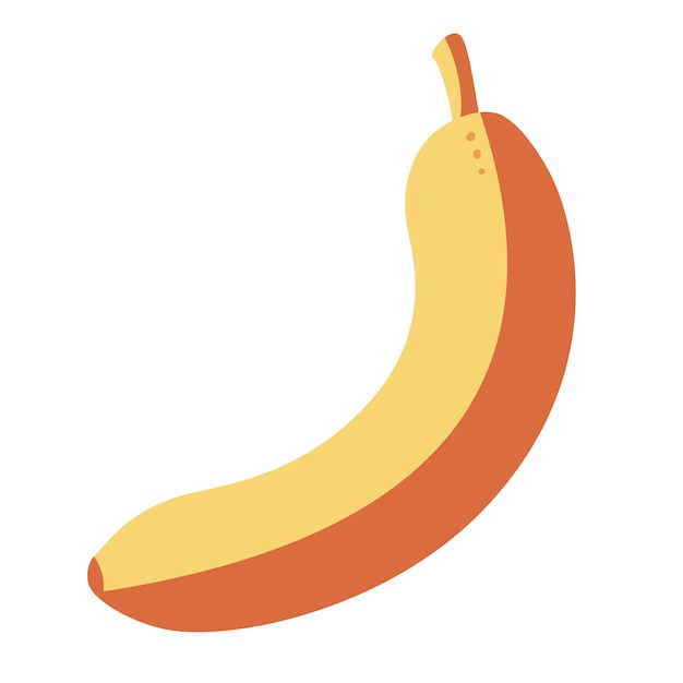 Vector platte cartoon fruit verse banaan