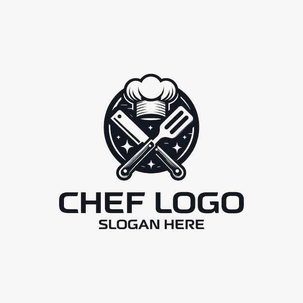 Vector vector platte chef-kok logo sjabloon collectie