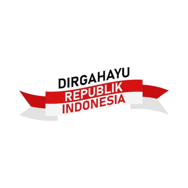 Vector platte dirgahayu republik indonesisch