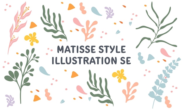 vector platte ontwerp matisse stijl illustratie