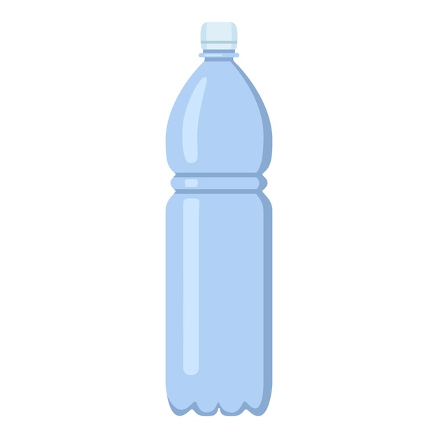 Vector platte plastic fles pictogram