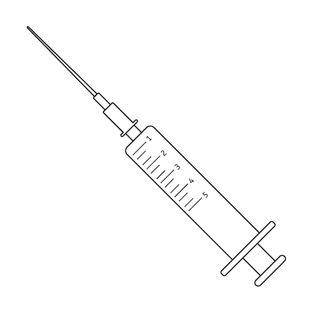 Vector platte spuit geïsoleerd op witte achtergrond