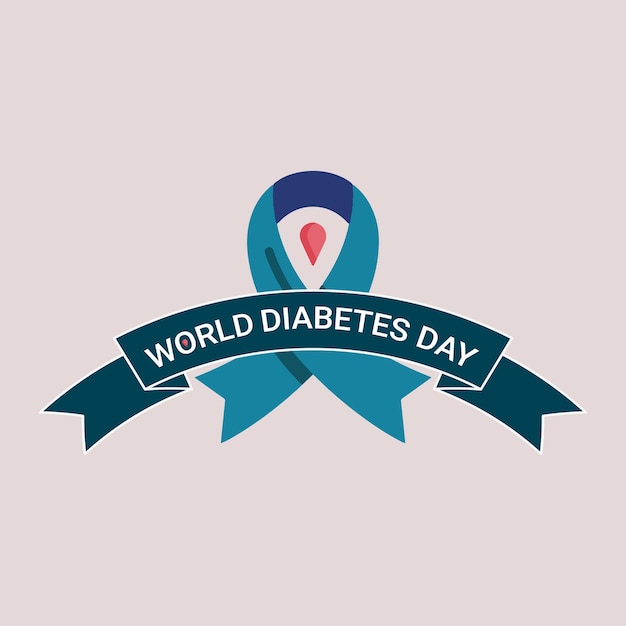 Vector platte wereld diabetesdag