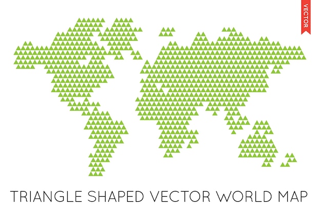 Vector platte wereldkaart infographic. wereldkaart.