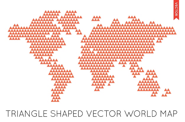 Vector platte wereldkaart Infographic. Wereldkaart.