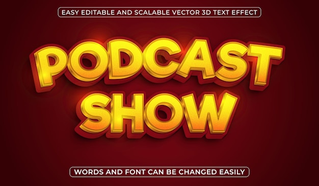 Vector podcast text effect