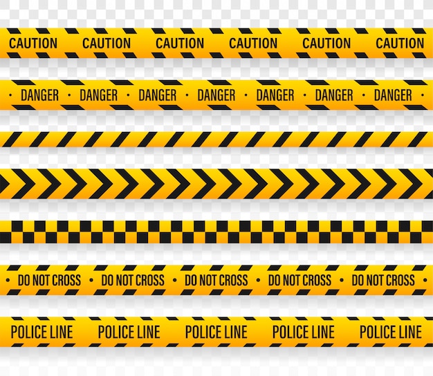 Vector police line do not cross tape design