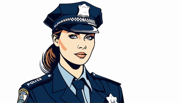 Vector vector of a policewoman