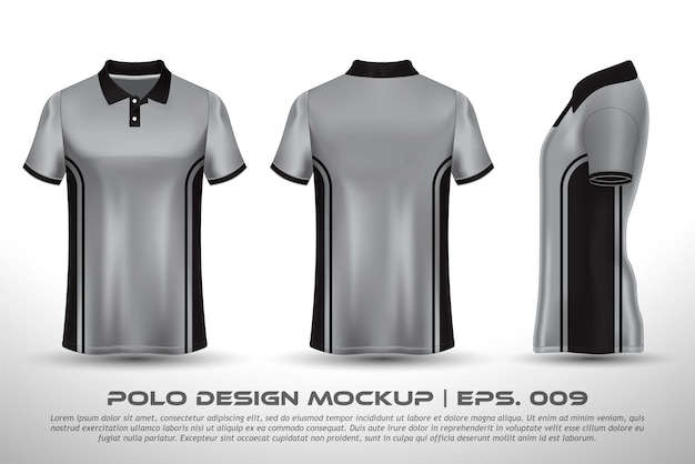 Vector poloshirt mockup ontwerp