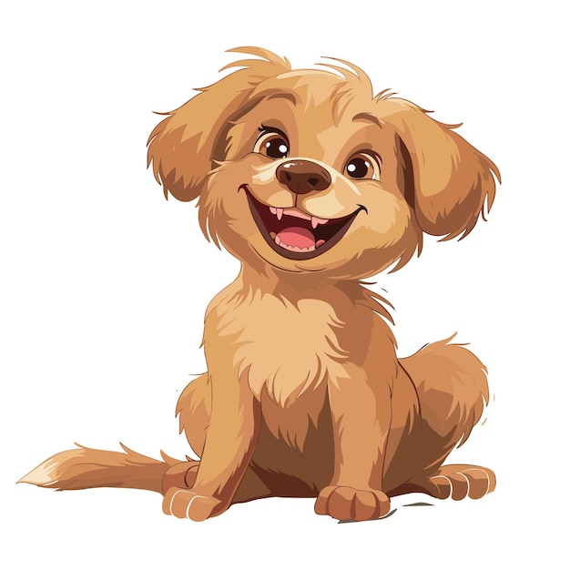 Vector pomeranian dog cartoon on an isolated background