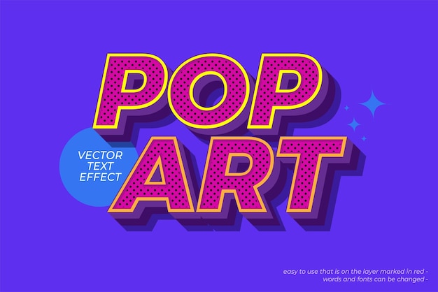 Vector vector pop art style editable text effect 03