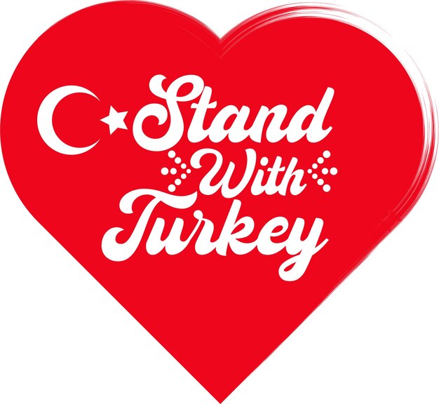 Vector positieve belettering slogan over Turkije Droevig citaat voor blogposter en printontwerp Prayforturk