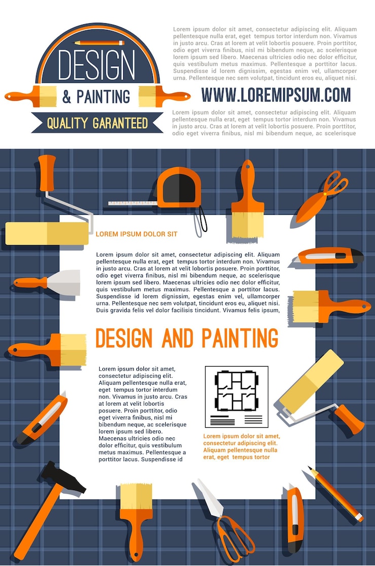Vector vector poster for house design and painting