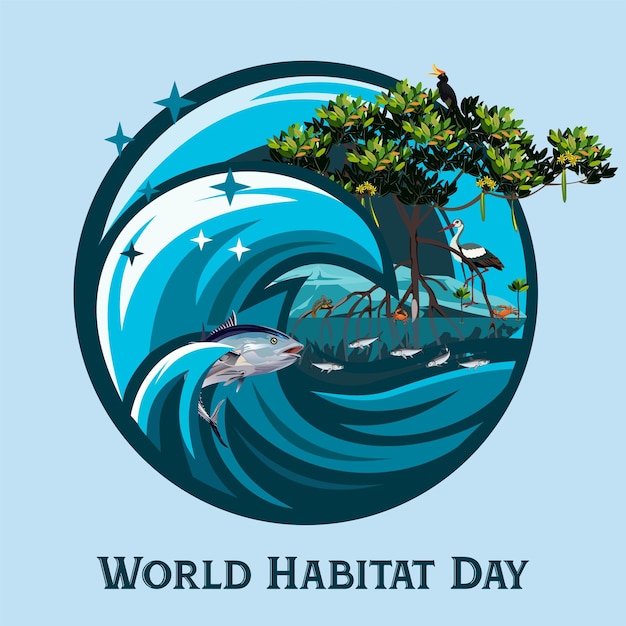 Vector Poster International Habitat Day