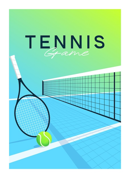 Vector poster sjabloon voor tenniswedstrijd