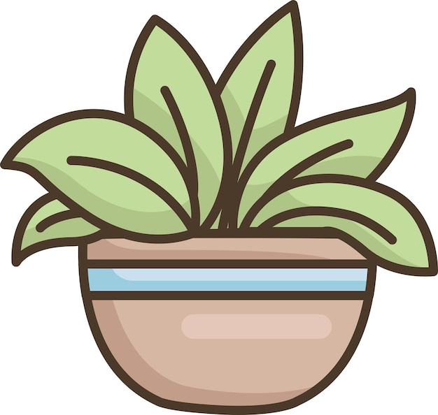 a vector of a potted plant