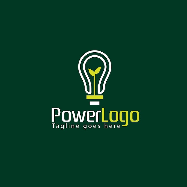 Vector power idea logo design with eps