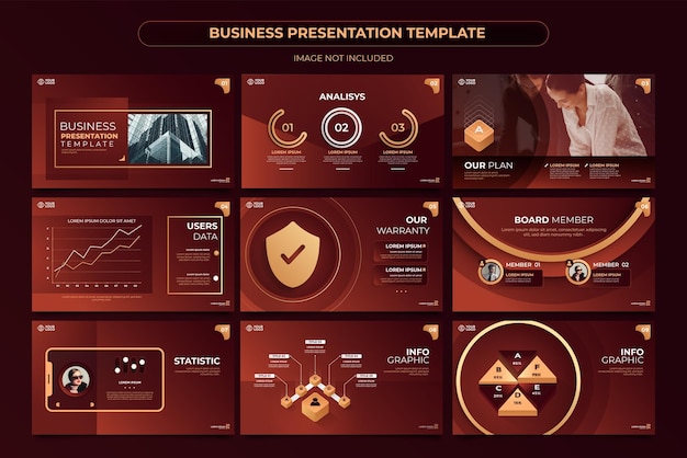 Vector vector powerpoint presentatie dia's sjablonen