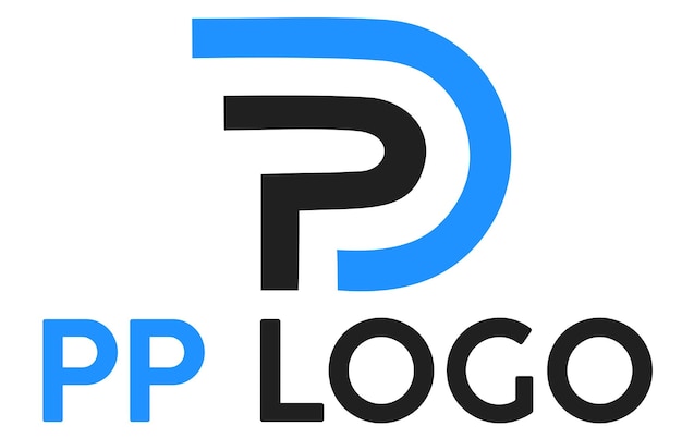 Vettore progettazione del logo vector pp