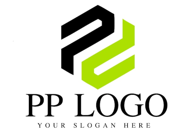 Vettore progettazione del logo vector pp