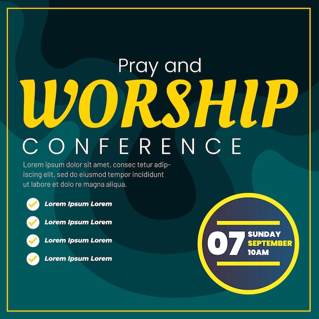 Vector Pray and Worship Conference Social media