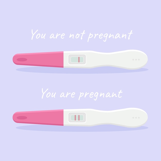 Vector pregnancy test illustration concept