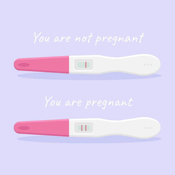 Vector vector pregnancy test illustration concept
